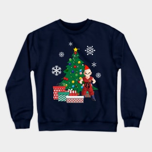 Krillin Around The Christmas Tree Crewneck Sweatshirt